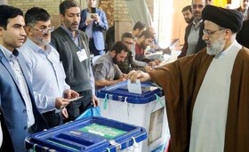 رئیسی رای خود را به صندوق انداخت+عکس